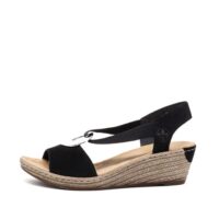 Rieker 624H6-00 Ladies Black Sandals