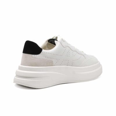 ASH IMPULS ECO PLATFORM LADIES TRAINERS BLACK AND WHITE