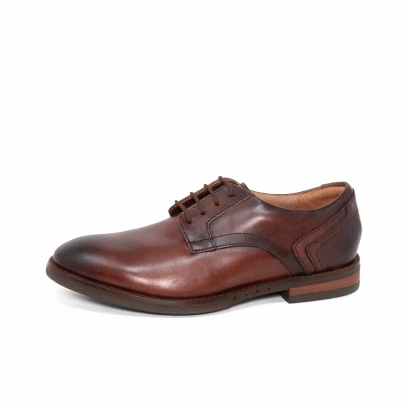 CLARKS Un Hugh Lace Derby Men's Leather Shoes Brown 26168323 - 121 Shoes