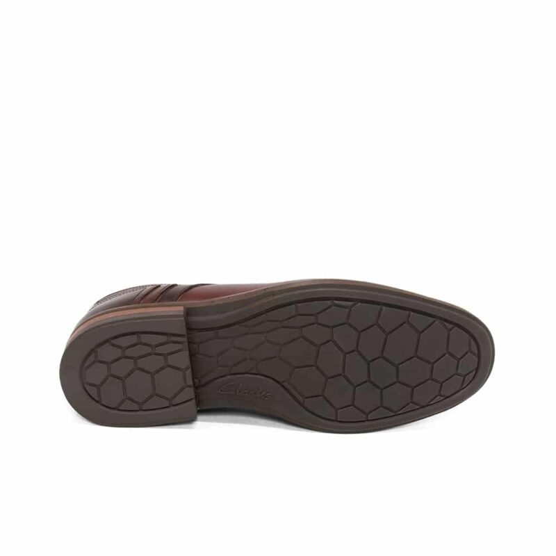 CLARKS Un Hugh Derby Men's Leather Shoes Brown 26168323
