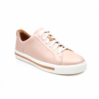 Clarks Womens Sneaker Un Maui Lace-up Pink Leather 26140167