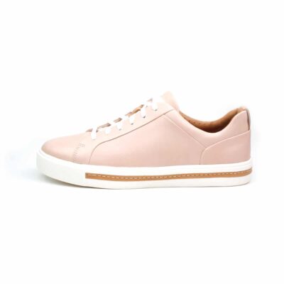 Clarks Womens Sneaker Un Maui Lace-up Pink Leather 26140167
