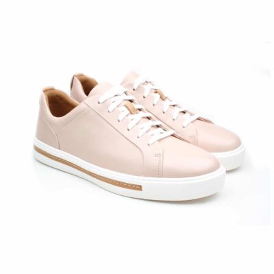 Clarks Womens Sneaker Un Maui Lace-up Pink Leather 26140167