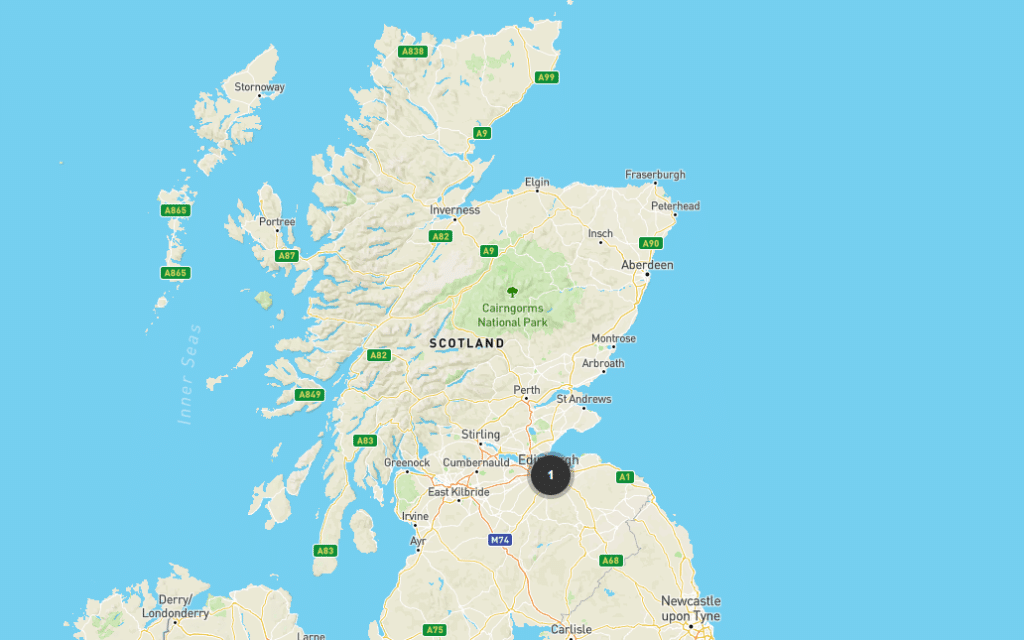 Scottish map, map of UK, Solovair Scotland, Solovair locations, Where to buy Solovair UK, Where to buy Solovair Scotland, Solovair shop, Solovair stockist