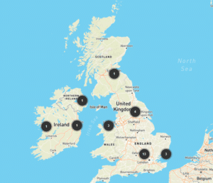 british map, map of UK, map showing where to buy Solovair UK, Solovair UK, Solovair Scotland, buy Solovair, Scottish map