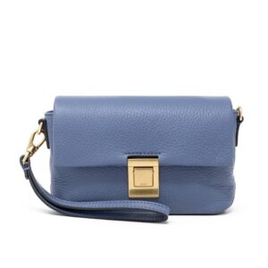 blue bag, blue handbag, leather bag, leather handbag, clutch bag