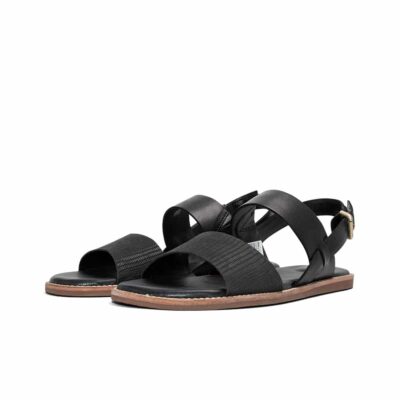 Clarks Karsea Strap Women's Sandals Black Leather 26171874