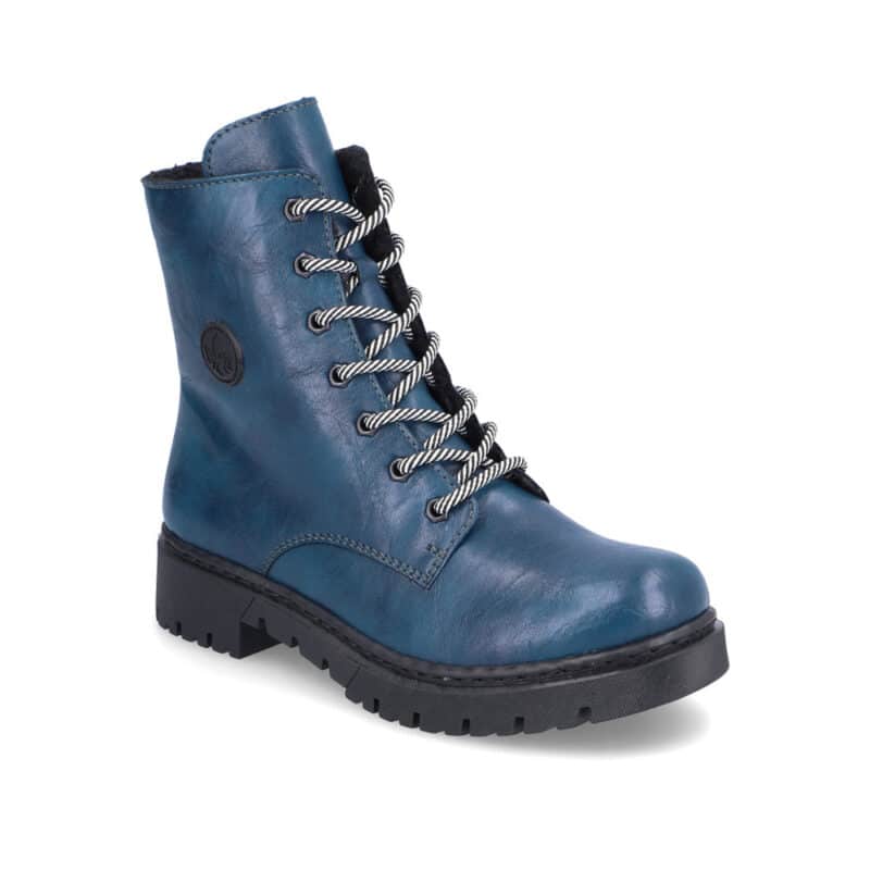 Rieker Women's Ankle Boots Blue Fashion Casual Shoes Y244012