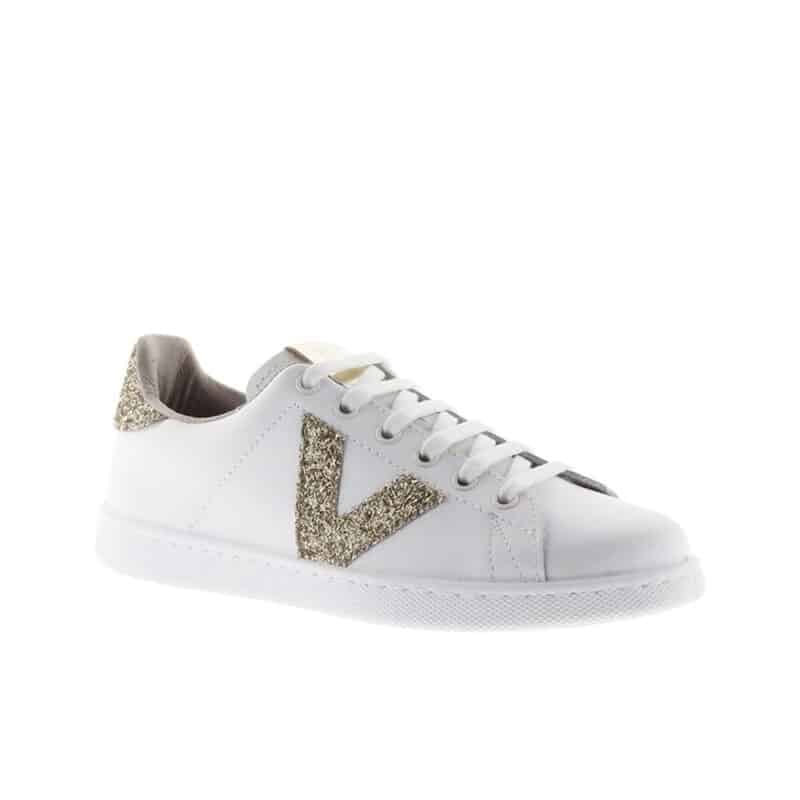 Victoria Women's Sneakers Low-Top Trainers Lace-up White Casual Shoes 1125188PLATINO