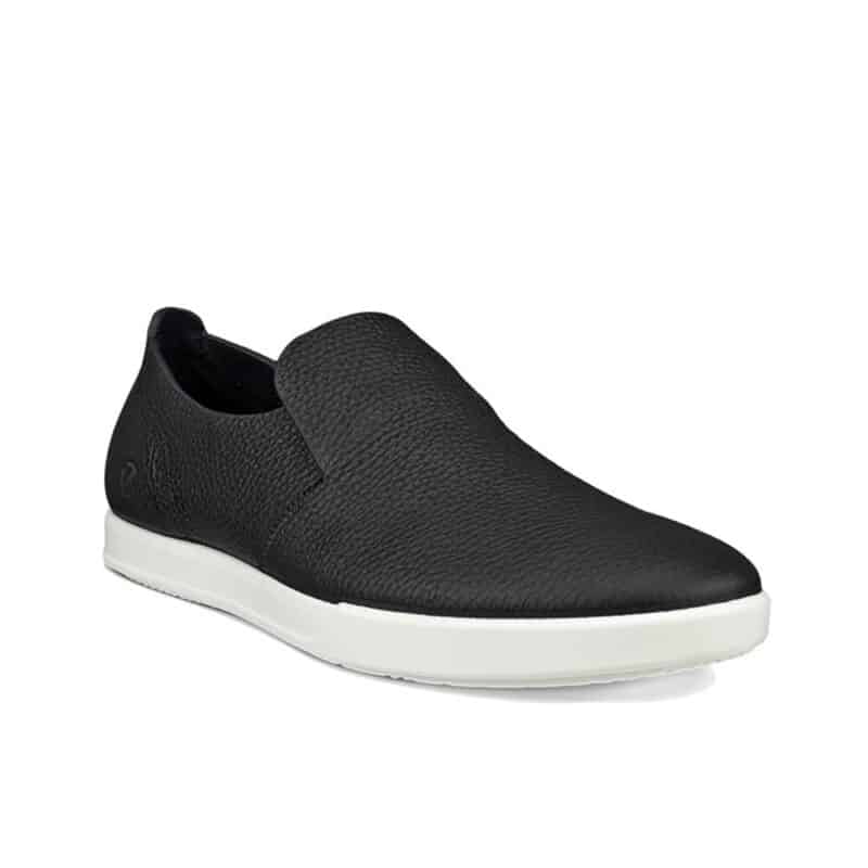 ECCO Leisure Men's Sneakers Black Leather Slip On Casual Shoes 53882401001