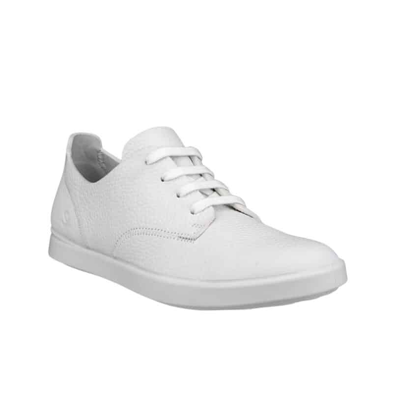 ECCO Leisure Women's Sneakers White Leather Lace Up Trainers Casual Shoes 20513301007