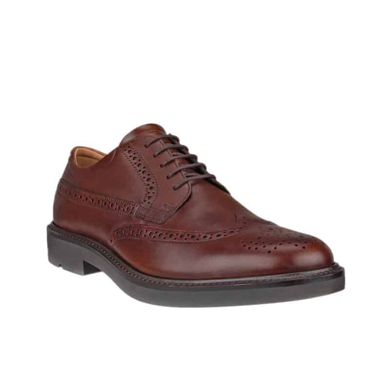 ECCO METROPOLE LONDON Men's Leather Brogue Shoes Brown Lace Up Business Shoes 52561401053