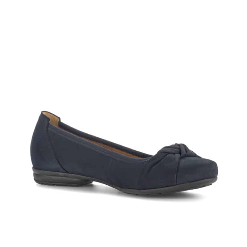 Gabor Ashlene Women's Ballet Flats Dark Blue Nubuck Slip-on Casual Shoes 0264346