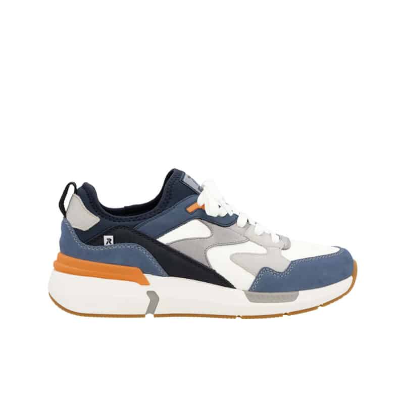Rieker Men's Trainers Blue Fashion Lace Up Casual Sneakers U140314