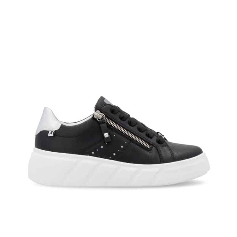 Rieker Women's Sneakers Fashion Low-Top Zip Casual Trainers W2605