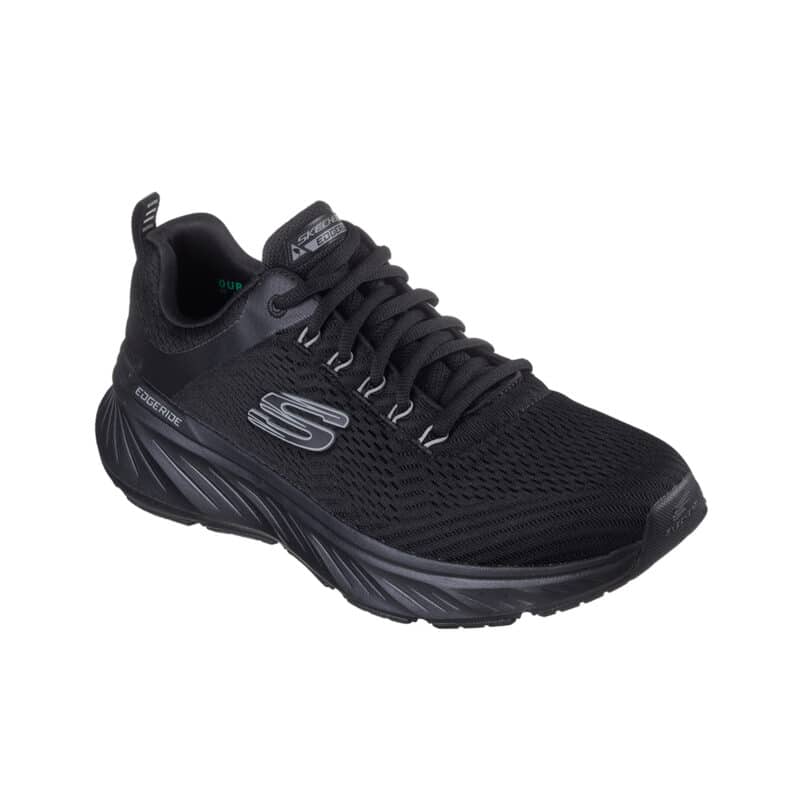 Skechers Edgeride Contention Men's Sneakers Black Fashion Lace up Casual Shoes 232843BBK