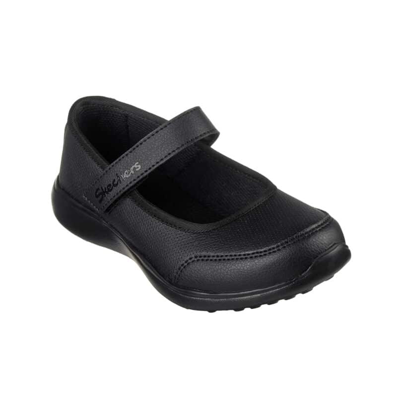 Skechers Microstrides Recess Rules Girls Mary Jane Shoes Black Fashion Casual School Shoes 302627LBBK