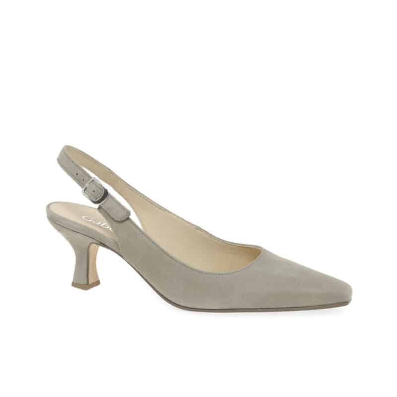 Gabor Lindy Women's Pumps Visone Suede Leather Sling Heel Shoes 6151012