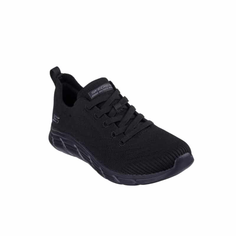 Skechers BOBS B FLEX LO Women's Sneakers Black Fashion Lace up Casual Shoes 117591BBK