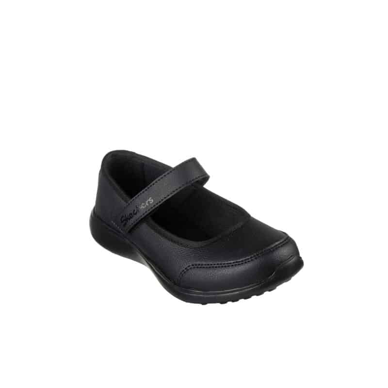 Skechers Microstrides Recess Rules Girls Mary Jane Shoes Black Fashion Casual School Shoes 302627LBBK